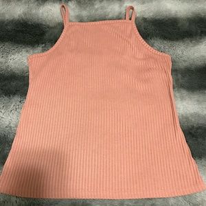 Deep Mauve Square Neck Spaghetti  Strap Tank